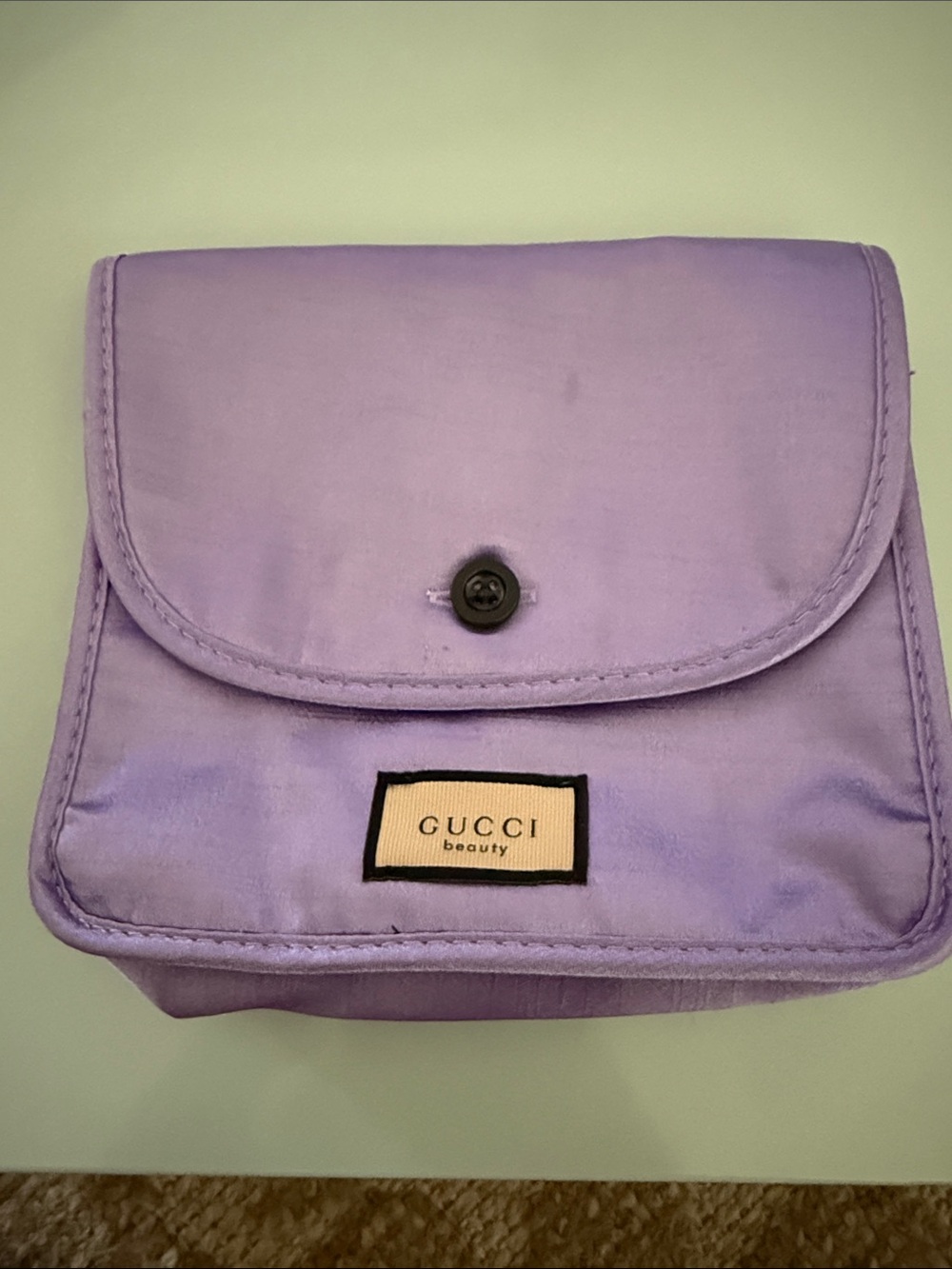 Gucci Lavender Satin Cosmetic Pouch